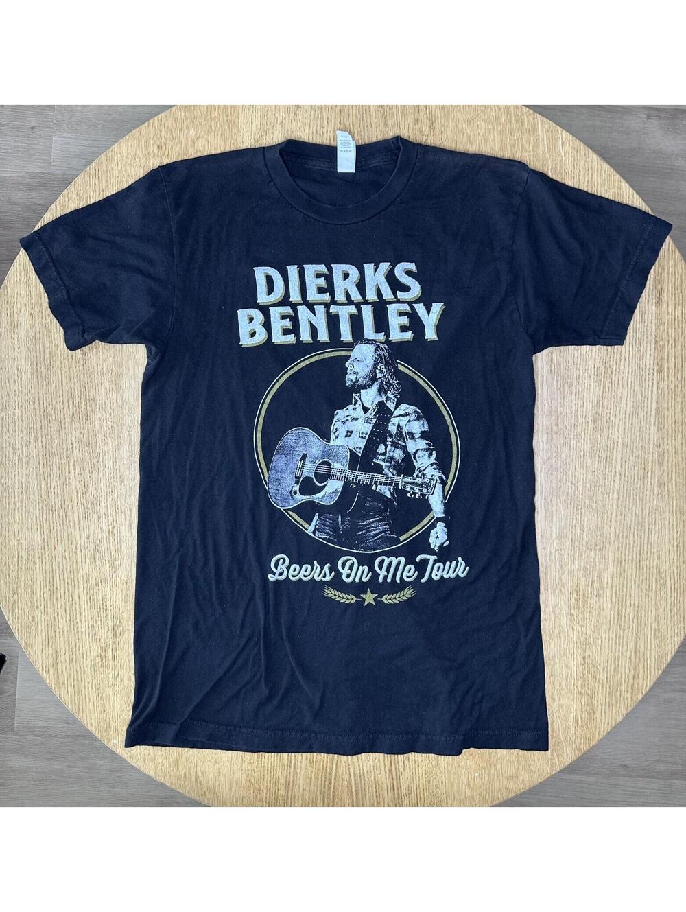 Dierks Bentley Beers On Me Tour Black Graphic T Shirt Mens Size Medium
